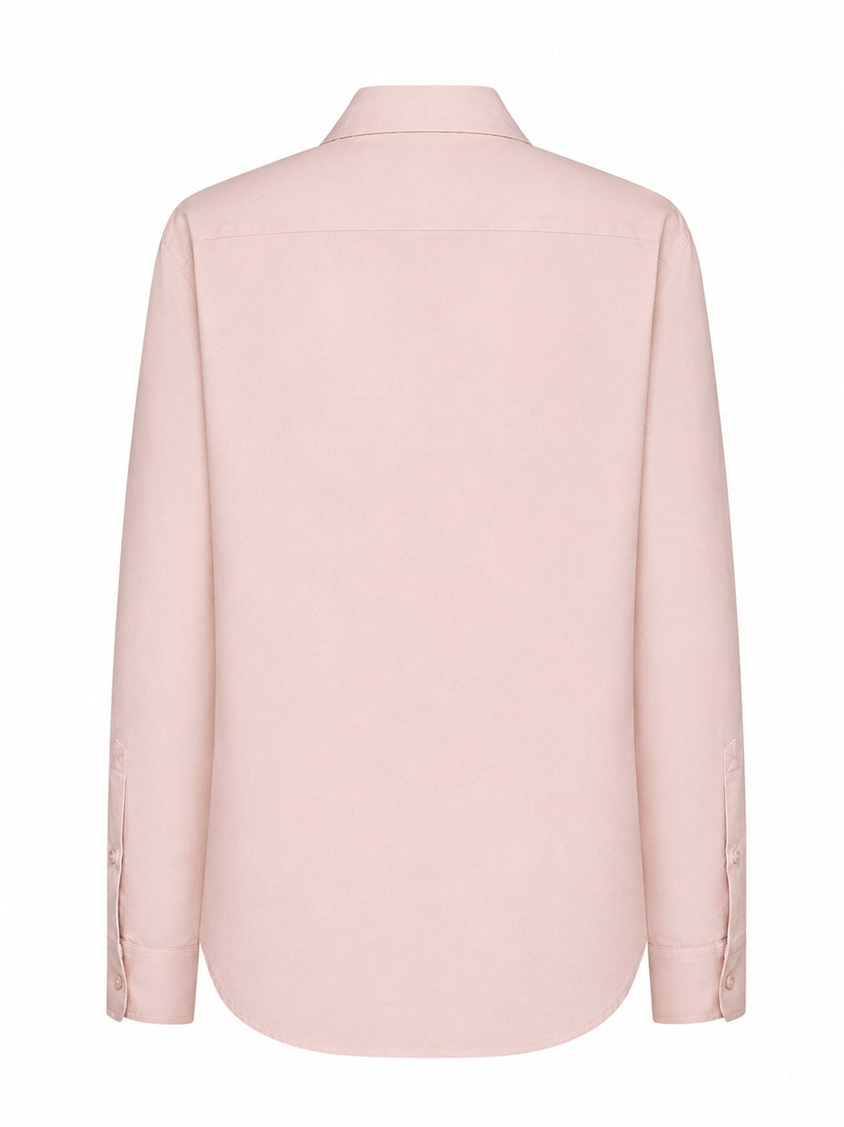 Burberry Women Pink Cotton Poplin Shirt With Ekd Embroidery