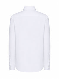 Burberry Women White Cotton Poplin Shirt With Ekd Embroidery