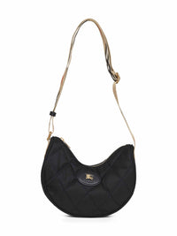Burberry Women Black Horseshoe Crossbody Bag