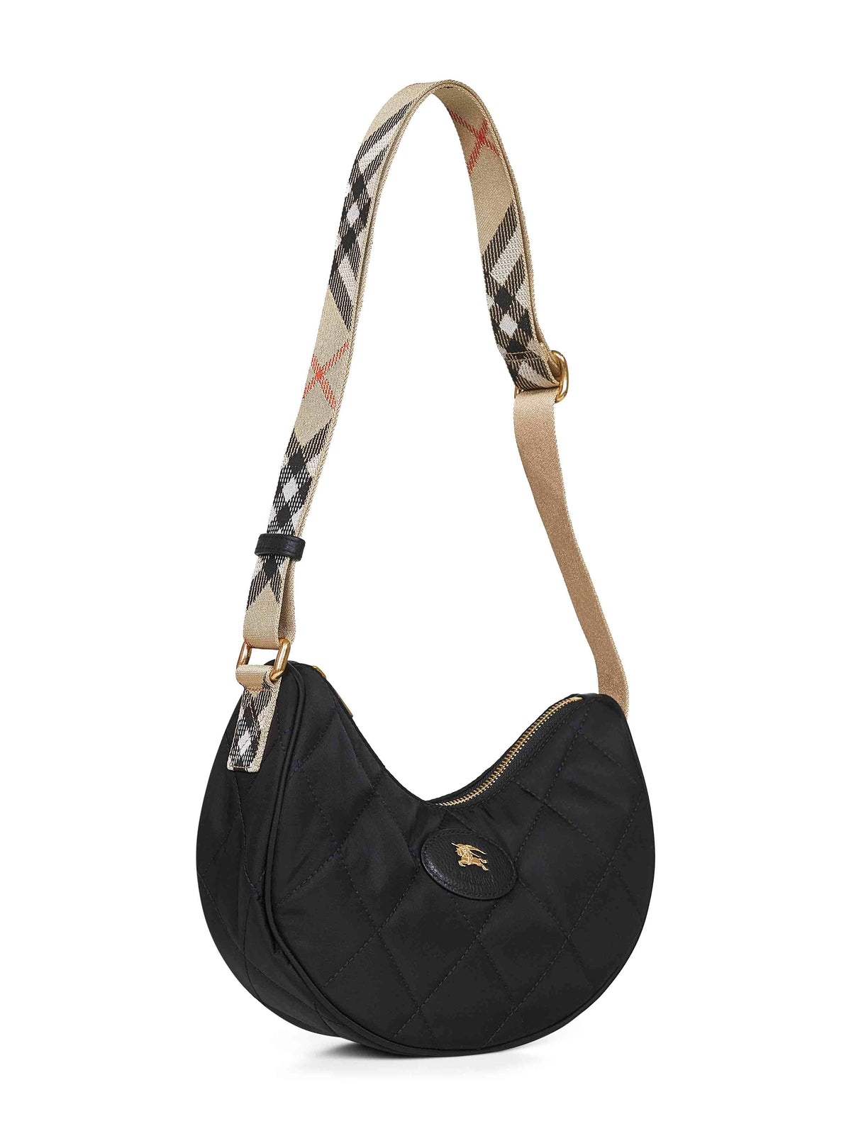 Burberry Women Black Horseshoe Crossbody Bag