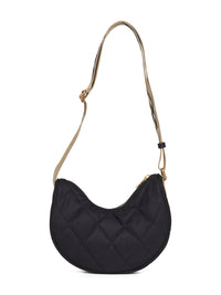 Burberry Women Black Horseshoe Crossbody Bag