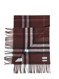 Burberry Women Treacle Brown Check Cashmere Scarf