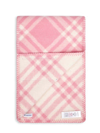 Burberry Women Pink Check Wool Scarf
