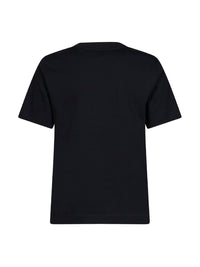 Burberry Women Black Cotton Ekd Check T-Shirt
