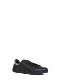 Burberry Men Black Calf Leather Set Sneakers