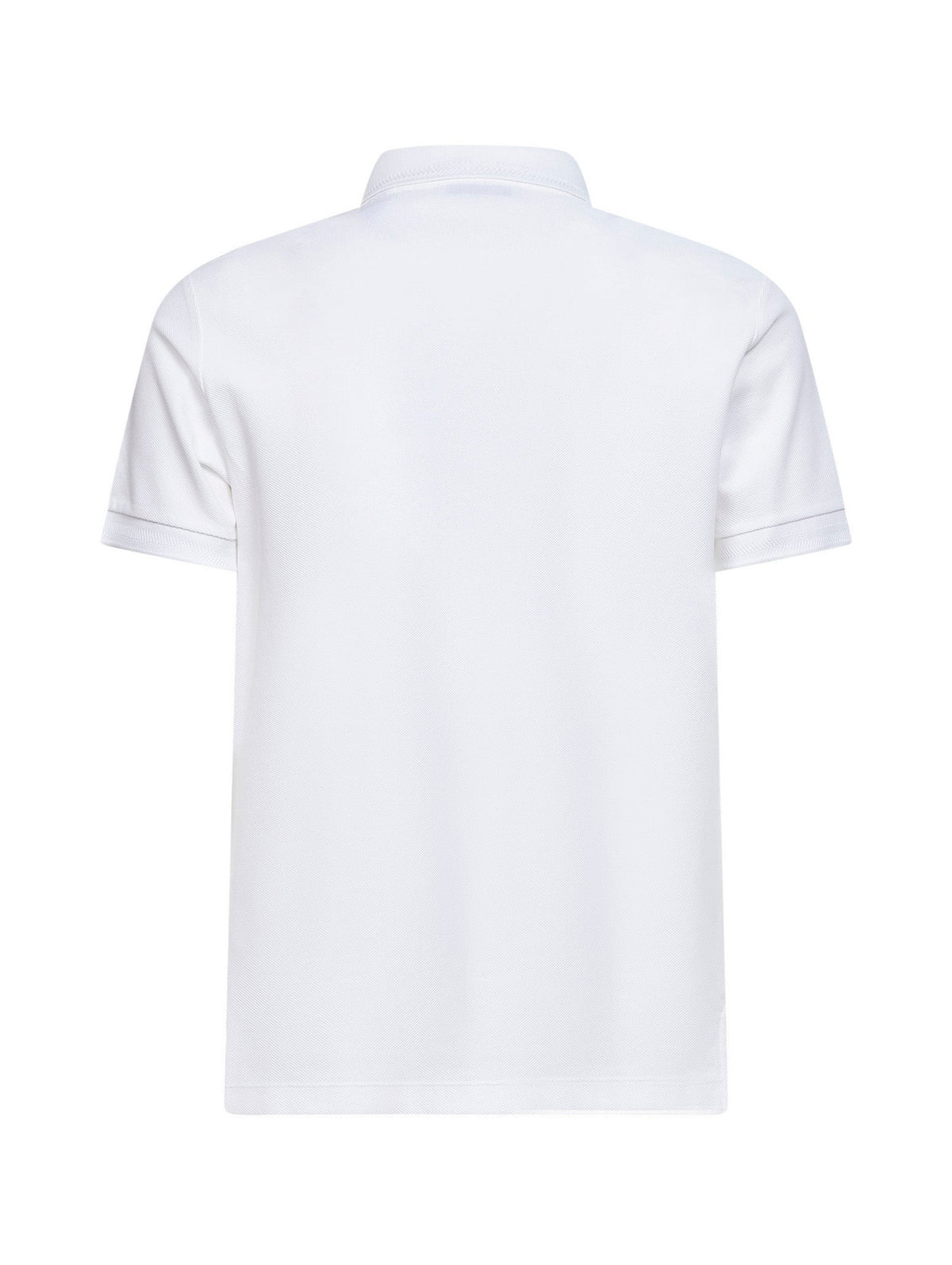 Burberry Men White Cotton Pique Polo Shirt With Ekd Embroidery