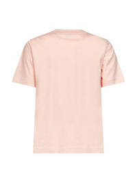 Burberry Women Pink Cotton T-Shirt With Knight Check
