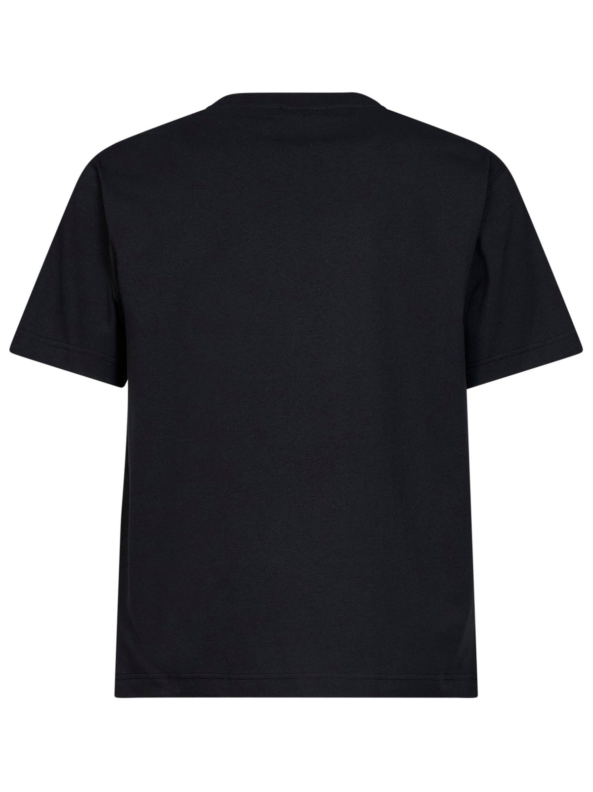 Burberry Men Black Cotton Knight Stamp Check T-Shirt