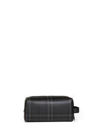 Burberry Men Iron Grey City Check Travel Case