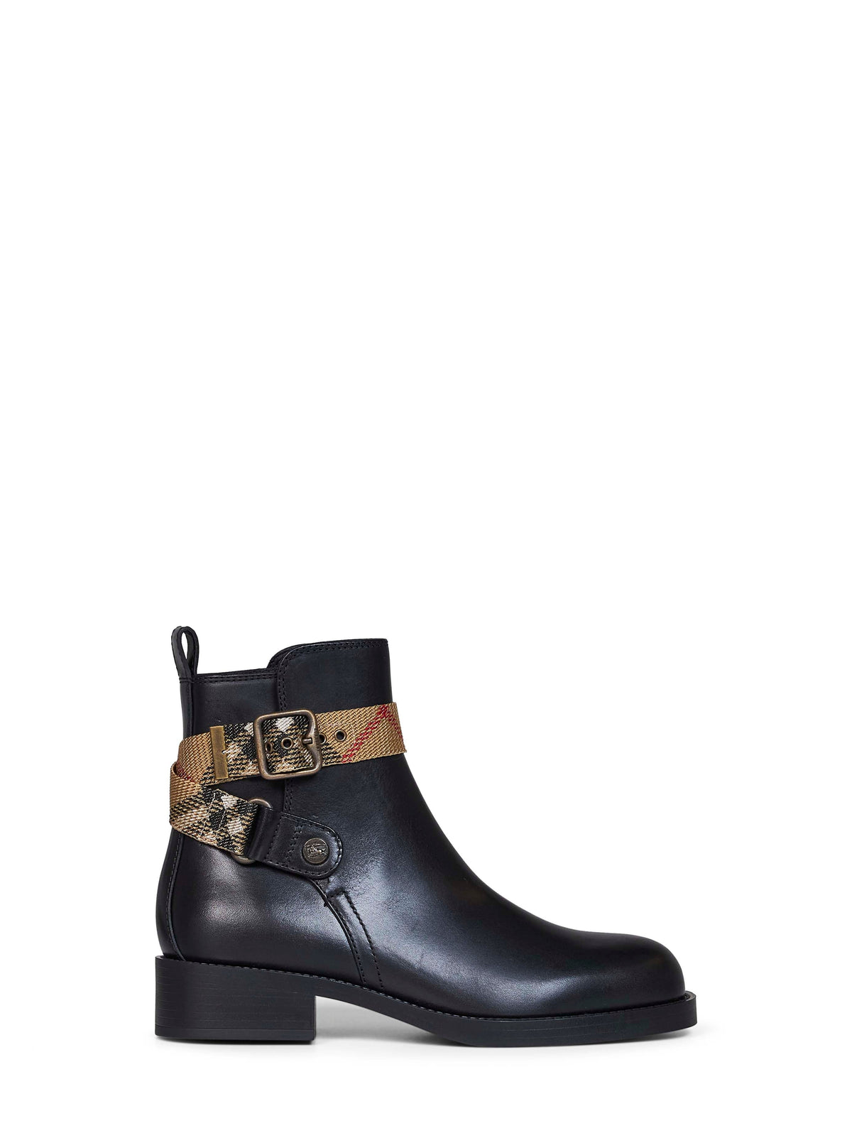 Burberry Women Black Leather Huntley Ankle Boots