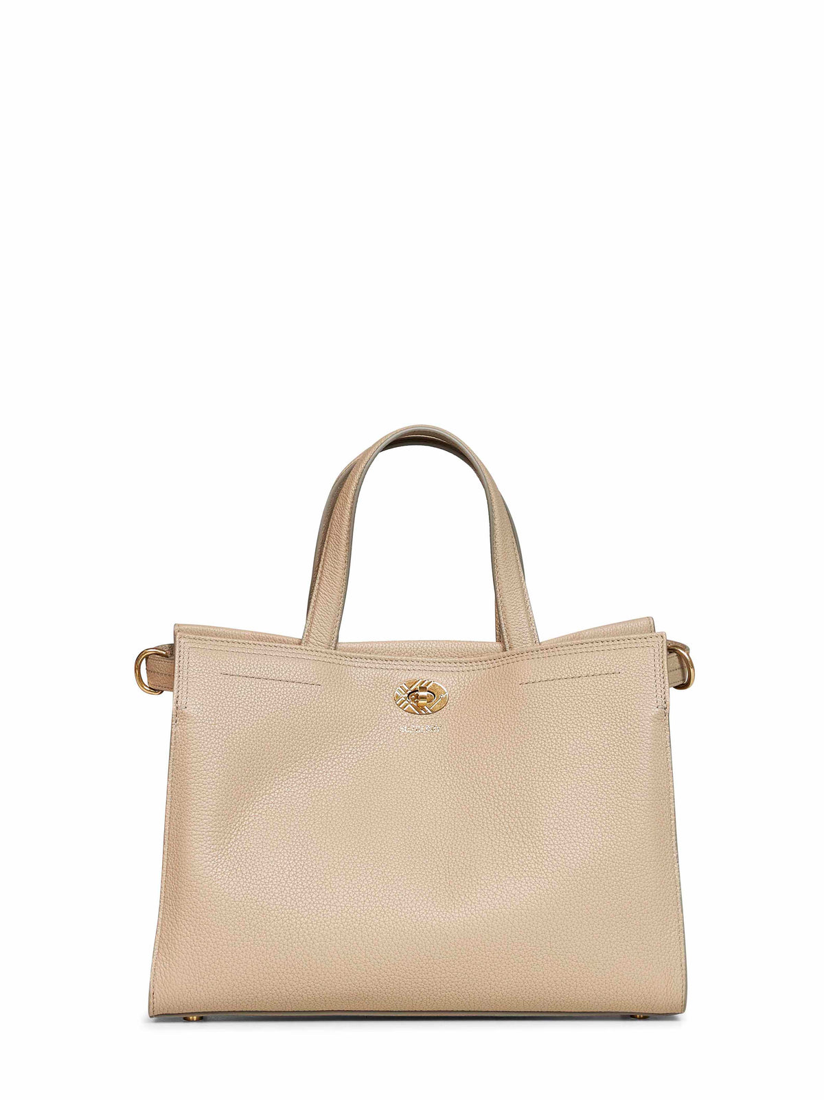 Burberry Women Beige Cotswolds Leather Tote Bag<Br/>