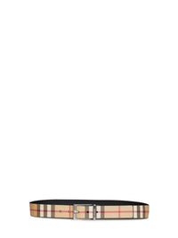 Burberry Men Archive Beige And Black Check Reversible Belt