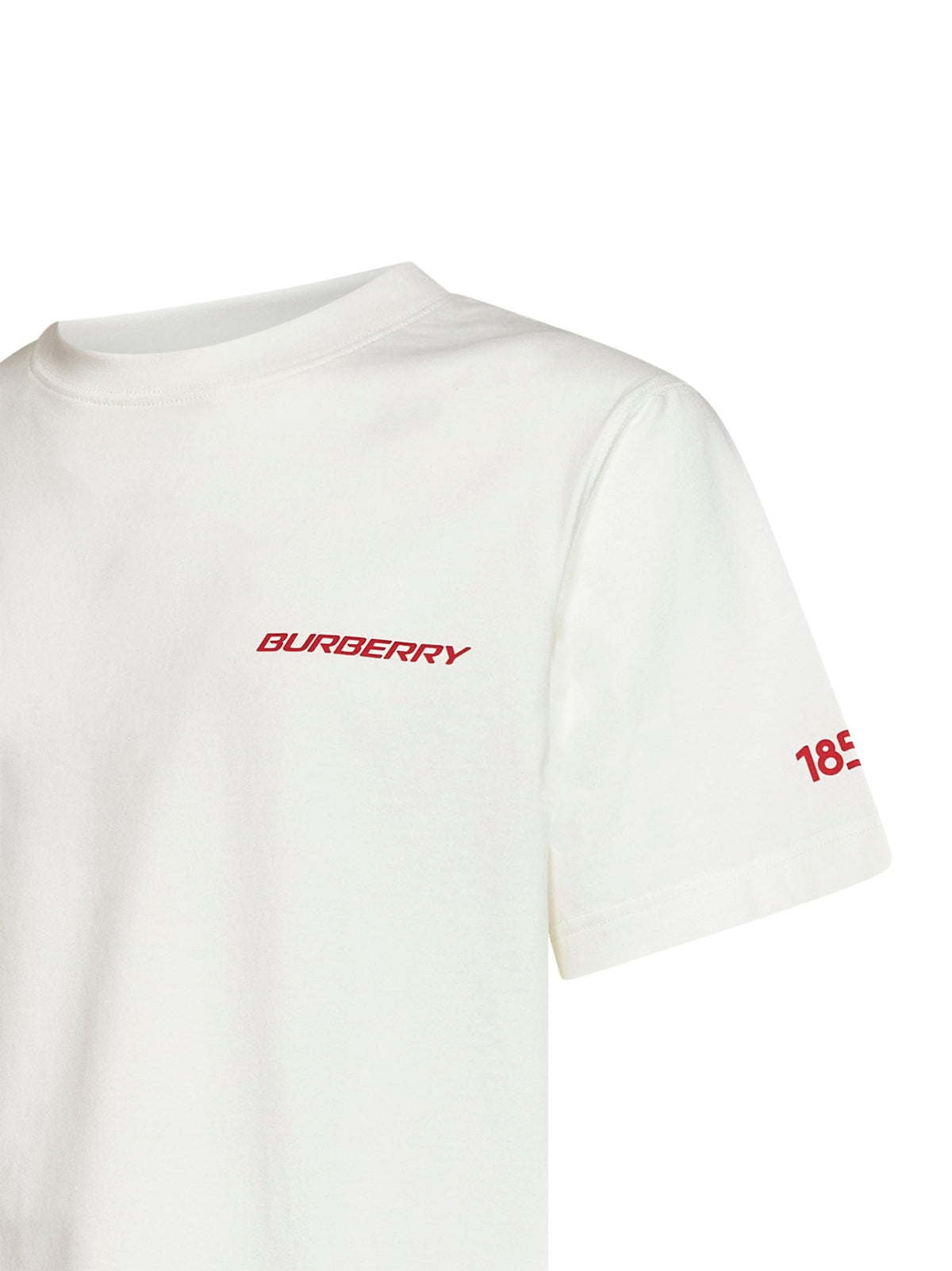 Burberry Men Chalk Cotton T-Shirt With London Map Print