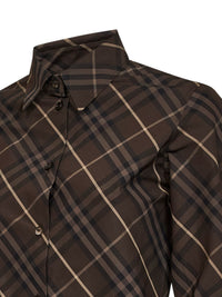 Burberry Women Multicolored Burbery Check Pattern Slim-Fil Shirt <Br/>