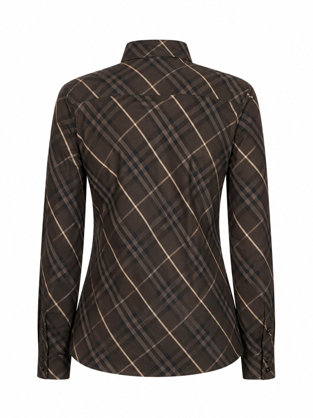 Burberry Women Multicolored Burbery Check Pattern Slim-Fil Shirt <Br/>