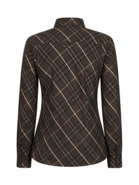 Burberry Women Multicolored Burbery Check Pattern Slim-Fil Shirt <Br/>