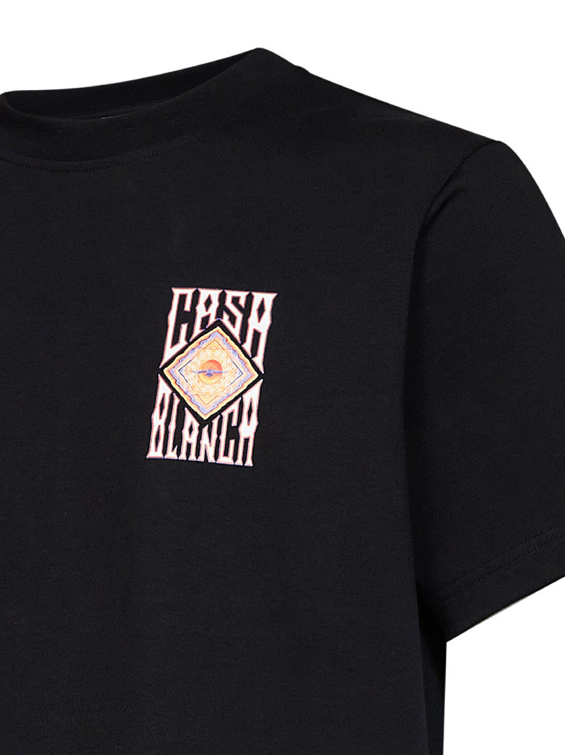 Casablanca Men Black Jersey Hermons Mirage Printed T-Shirt