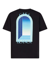 Casablanca Men Black Cotton Jersey Gradient L'arche T-Shirt