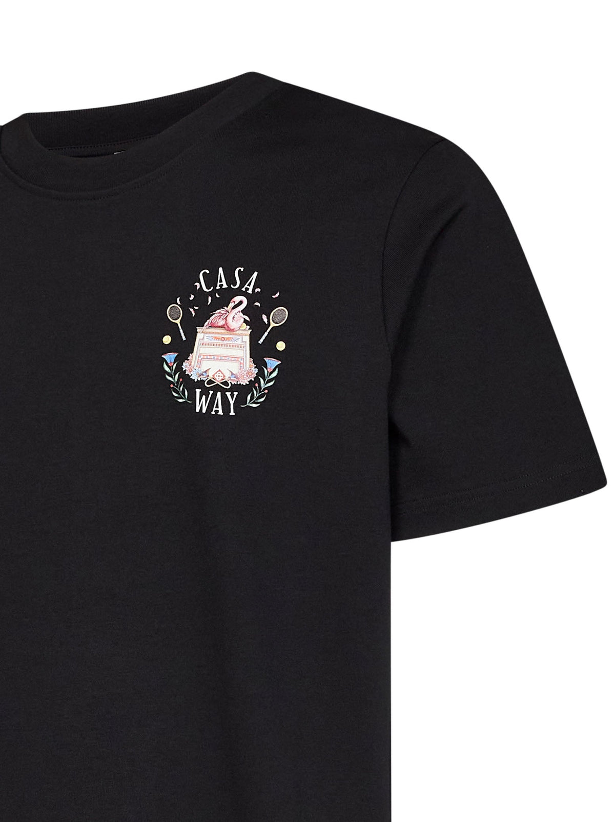 Casablanca Men Black Cotton Jersey Casa Way T-Shirt