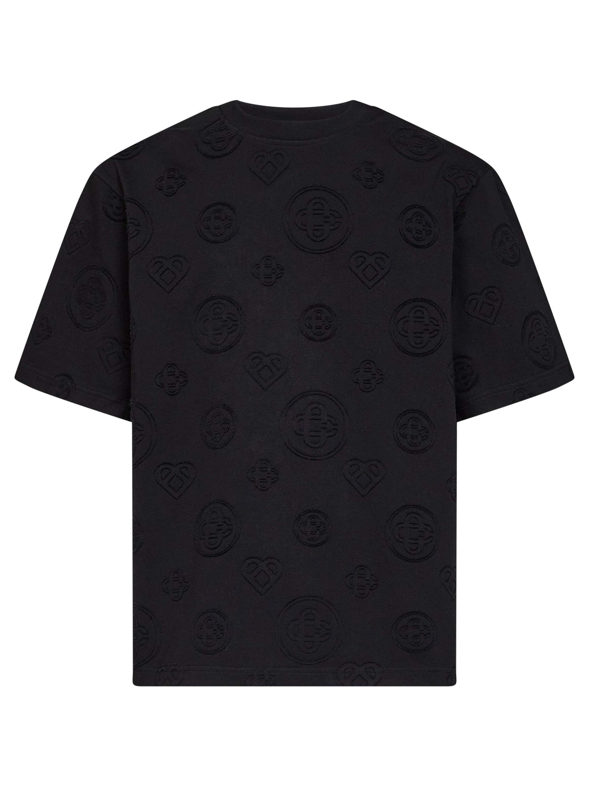 Casablanca Men Black Jersey Applique Monogram Oversized T-Shirt