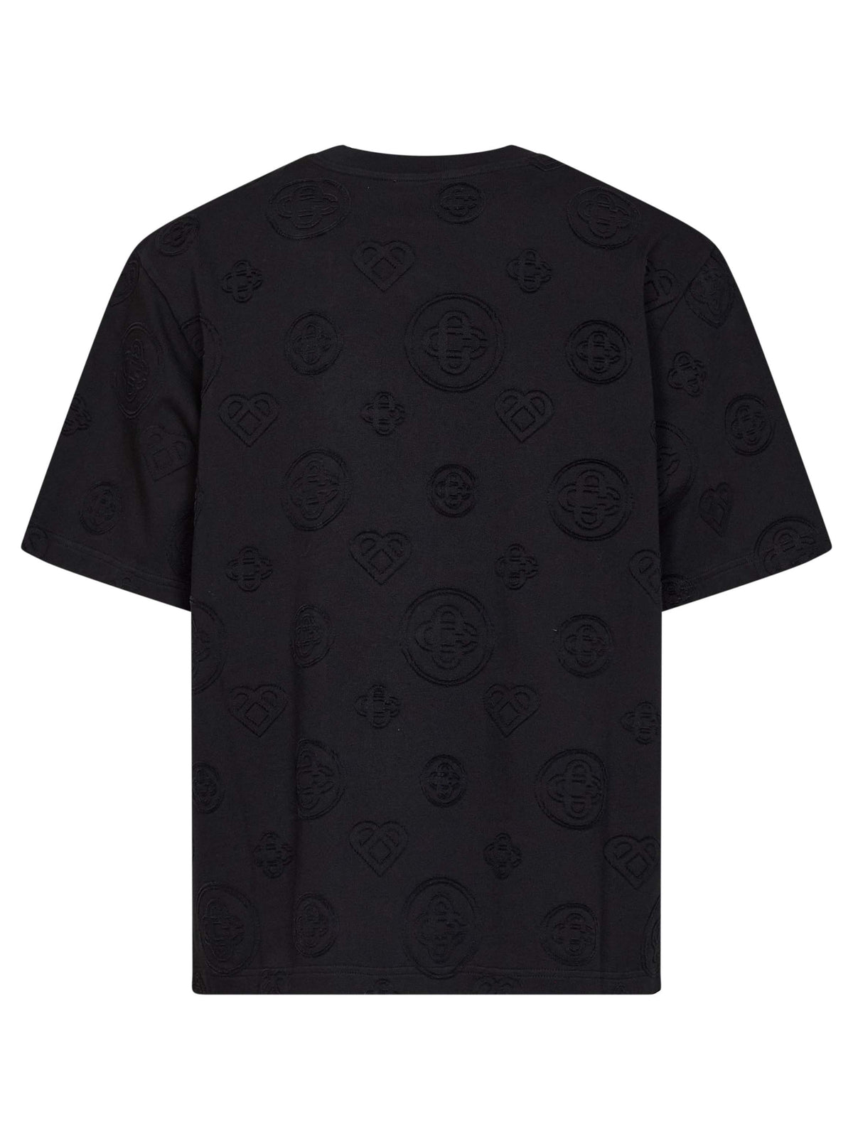 Casablanca Men Black Jersey Applique Monogram Oversized T-Shirt