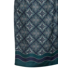 Casablanca Men Green Printed Silk Radiating Monogram Shorts