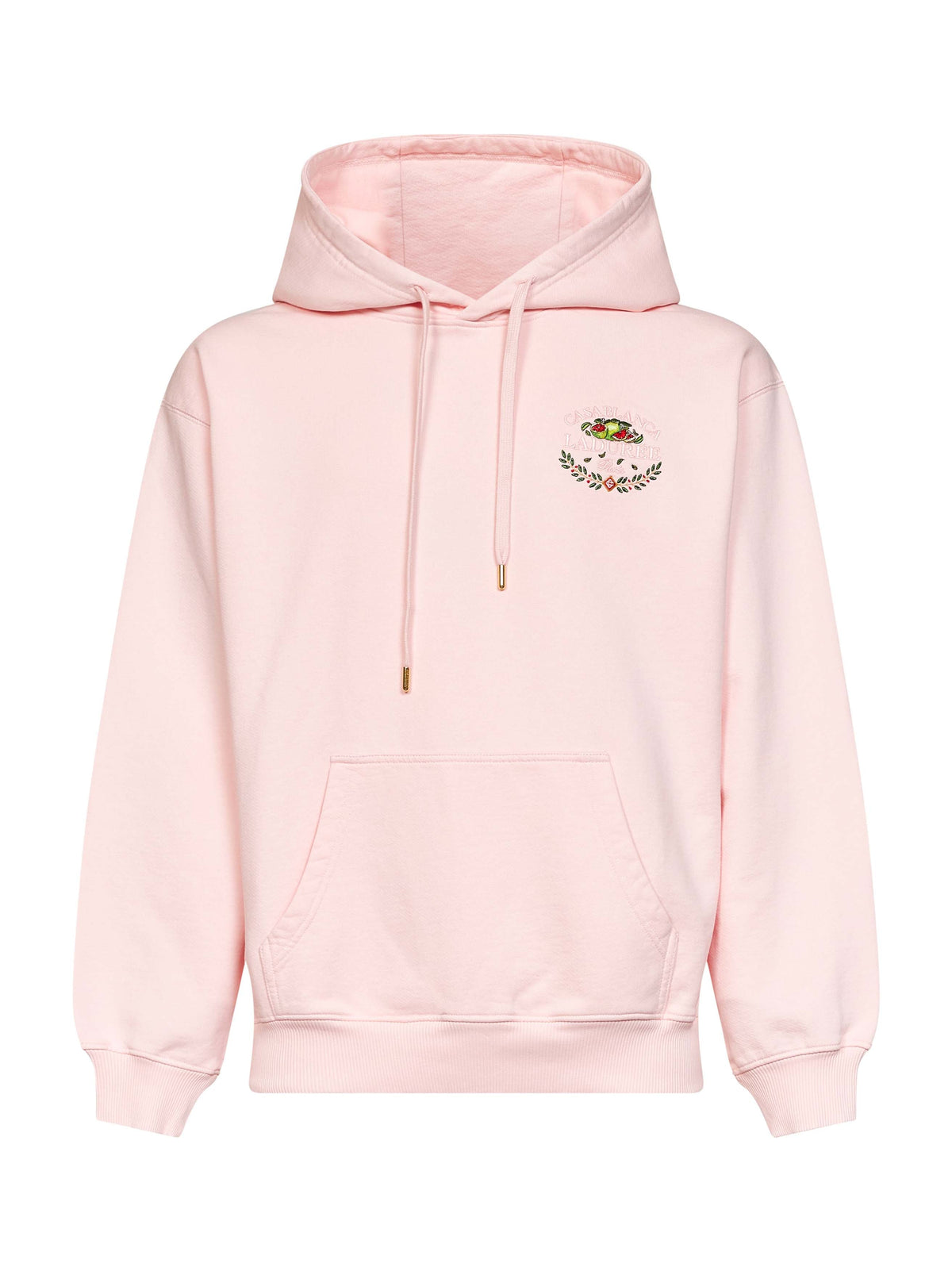 Casablanca Men Pink Cotton Laduree X Casablanca Embroidered Hoodie