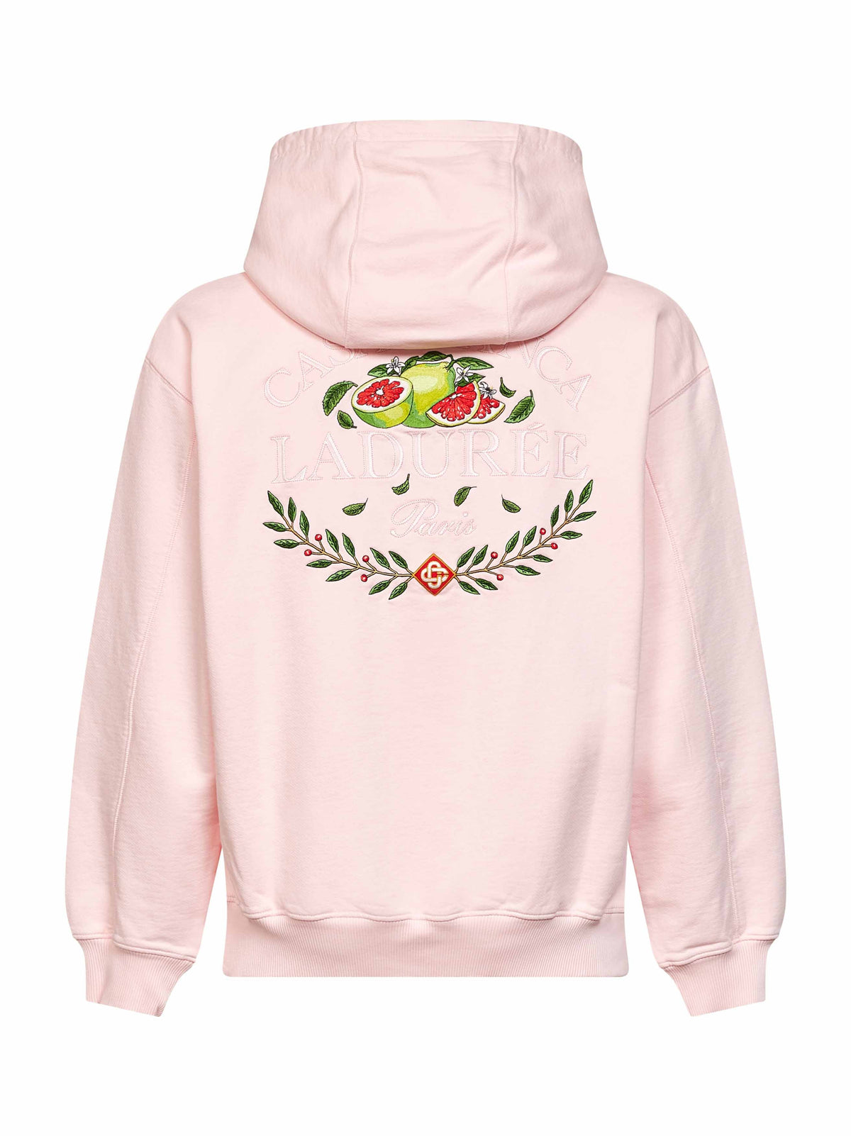 Casablanca Men Pink Cotton Laduree X Casablanca Embroidered Hoodie