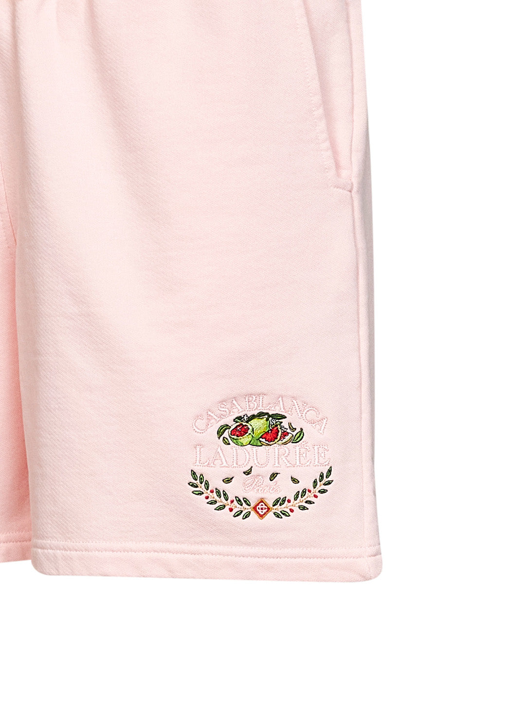 Casablanca Men Pink Cotton Laduree X Casablanca Embroidered Shorts
