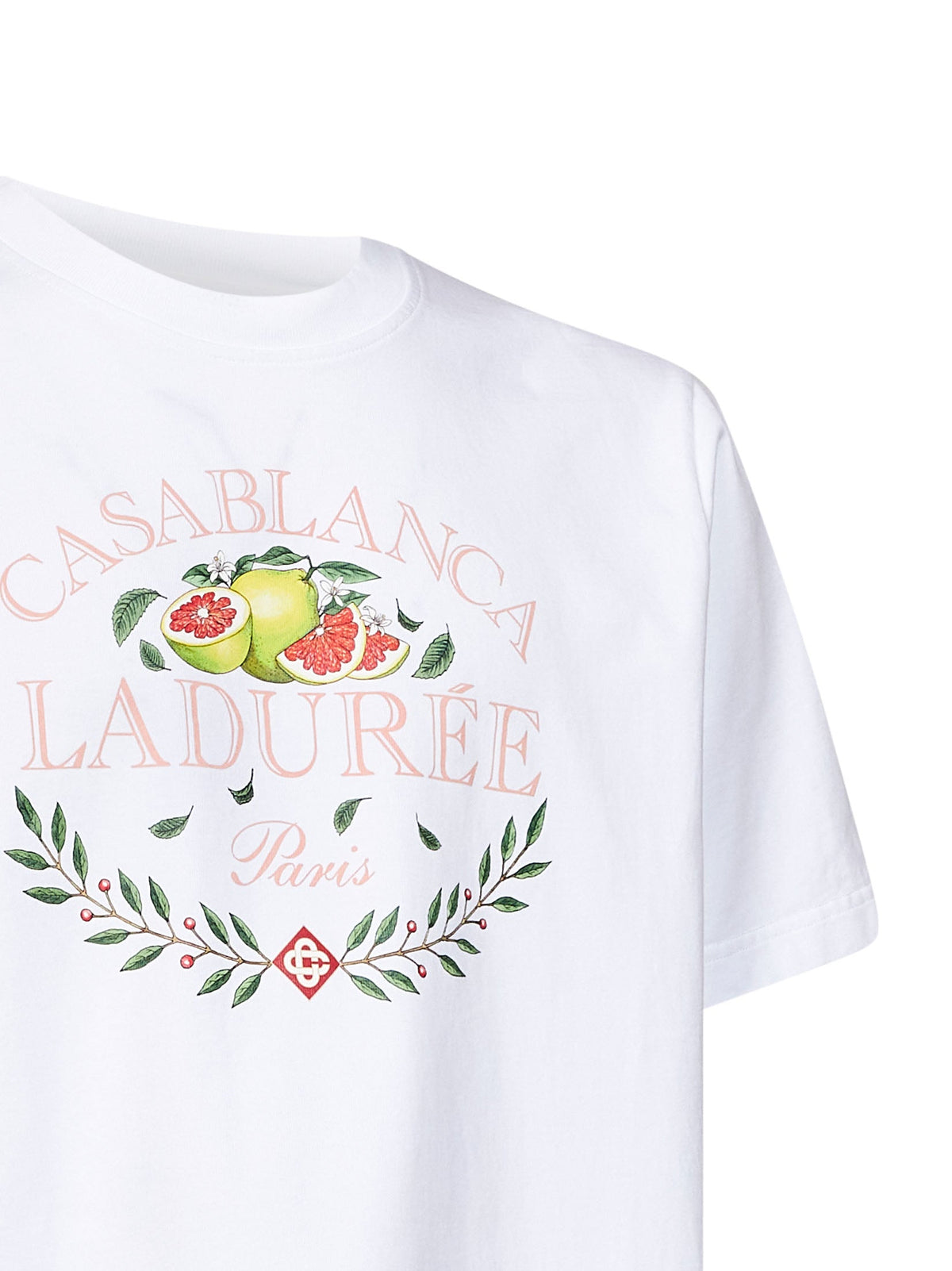 Casablanca Men White Cotton Jersey Laduree X Casablanca T-Shirt