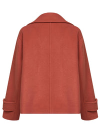 Chloé Women Cedar Pink Wool Blend Oversized Short Coat