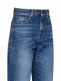 Chloé Women Dark Cobalt Denim High-Rise Straight-Leg Jeans
