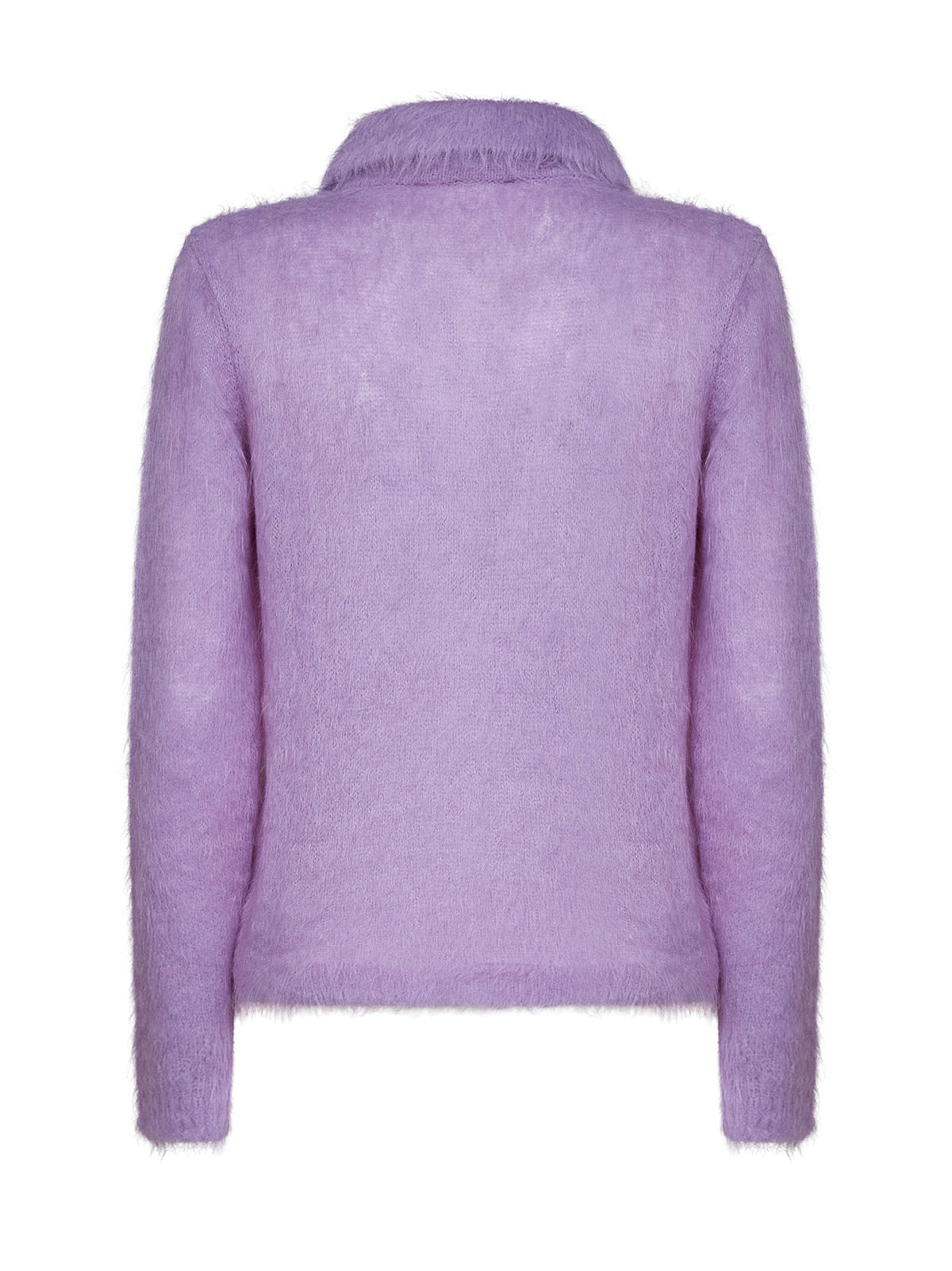 Chloé Women Lavender Alpaca Blend Brushed Knit Polo Shirt