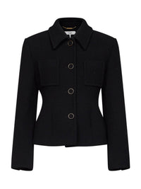 Chloé Women Black Wool Blend Bouclette Jacket