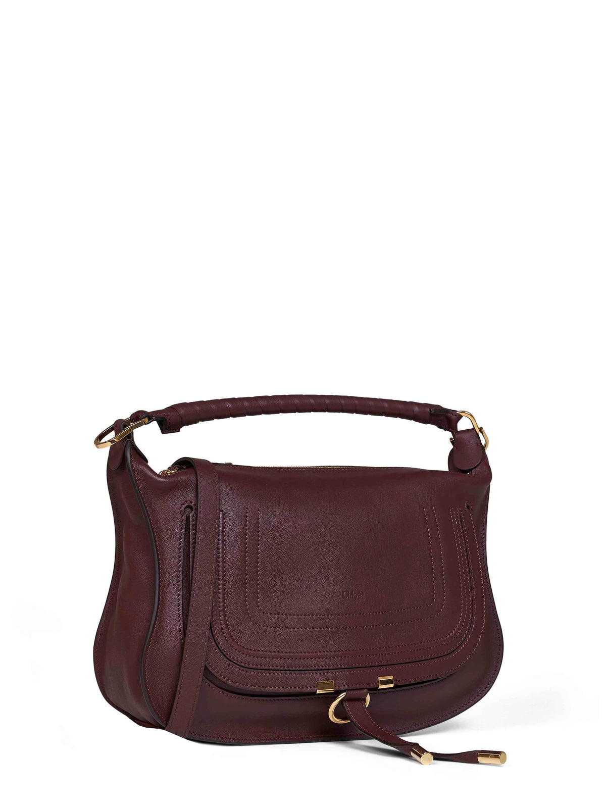 Chloé Women Dark Velvet Marcie Small Shoulder Bag