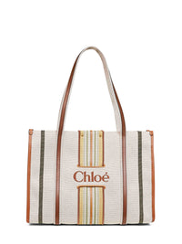 Chloé Women Pure Brown Woody Loop Tote Bag