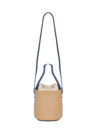 Chloé Women Ashes Blue Woody Small Basket Bag