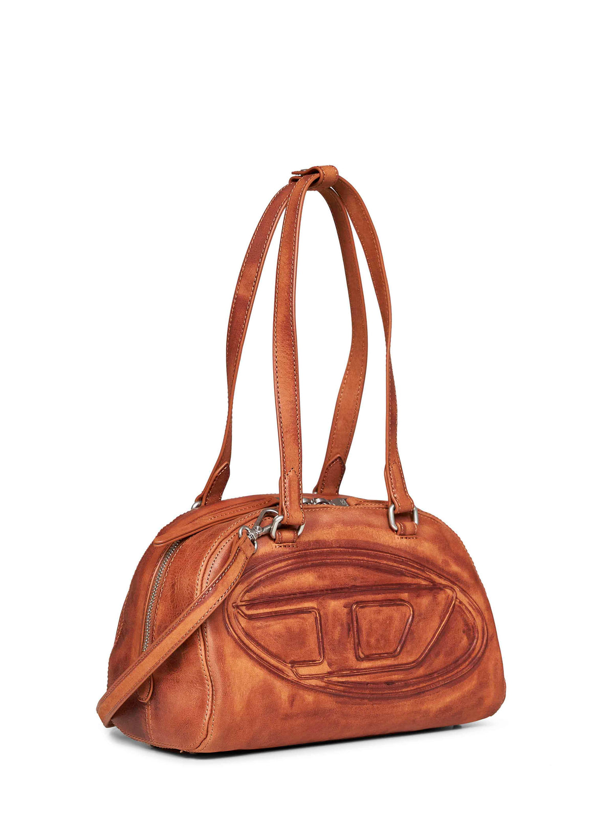 Diesel Women Medium Brown 1Dr Dome Soft Shoulder Bowling Bag