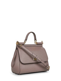 Dolce & Gabbana Women Taupe Large Sicily Handbag