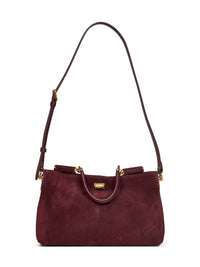 Dolce & Gabbana Women Burgundy Vittoria Medium Handbag With Shoulder Strap