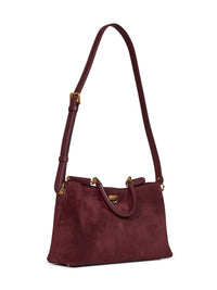 Dolce & Gabbana Women Burgundy Vittoria Medium Handbag With Shoulder Strap