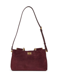 Dolce & Gabbana Women Burgundy Vittoria Medium Handbag With Shoulder Strap