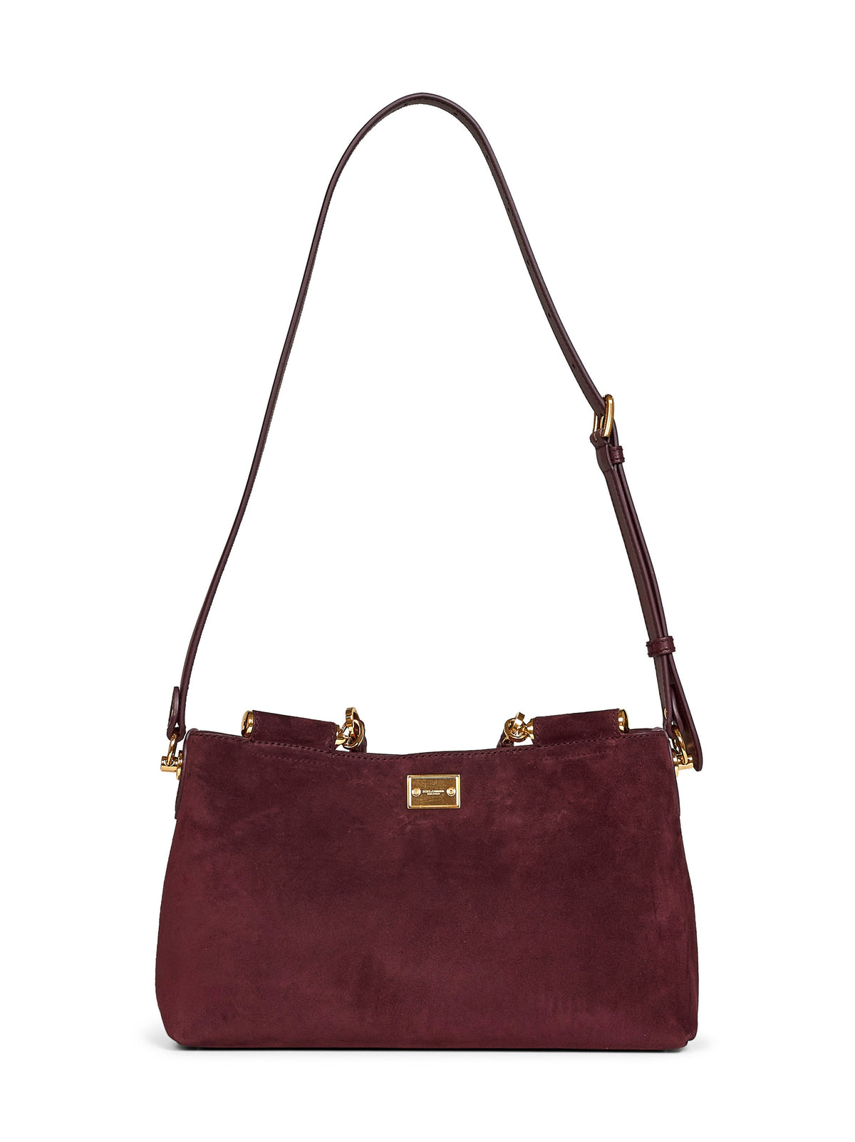 Dolce & Gabbana Women Burgundy Vittoria Medium Handbag With Shoulder Strap