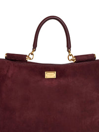 Dolce & Gabbana Women Burgundy Vittoria Medium Handbag With Shoulder Strap