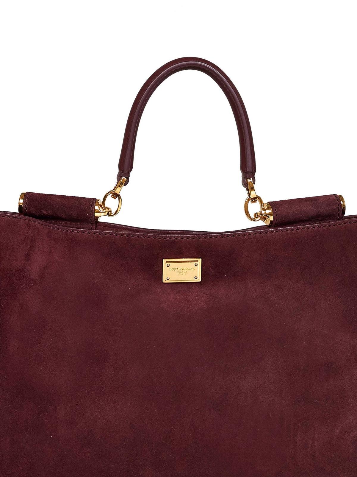 Dolce & Gabbana Women Burgundy Vittoria Medium Handbag With Shoulder Strap