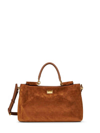 Dolce & Gabbana Women Camel Vittoria Medium Handbag With Shoulder Strap