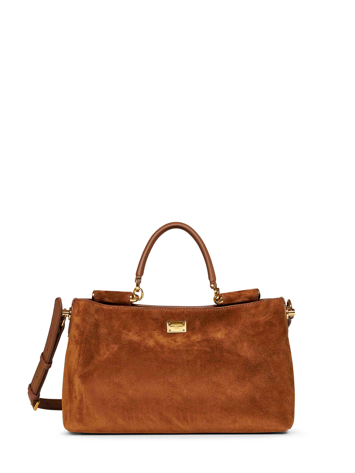 Dolce & Gabbana Women Camel Vittoria Medium Handbag With Shoulder Strap