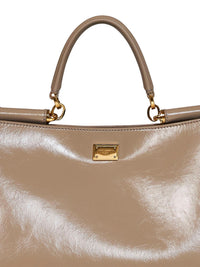 Dolce & Gabbana Women Taupe Vittoria Medium Handbag With Shoulder Strap