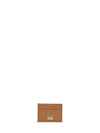Dolce & Gabbana Women Caramel Dauphine Calf Leather Card Holder