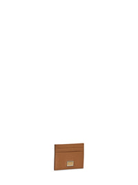 Dolce & Gabbana Women Caramel Dauphine Calf Leather Card Holder